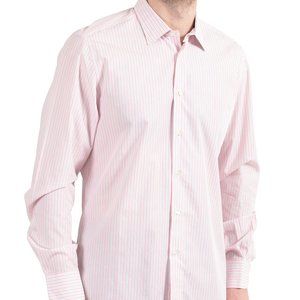 Malo Men's Striped Long Sleeve Dress Shirt